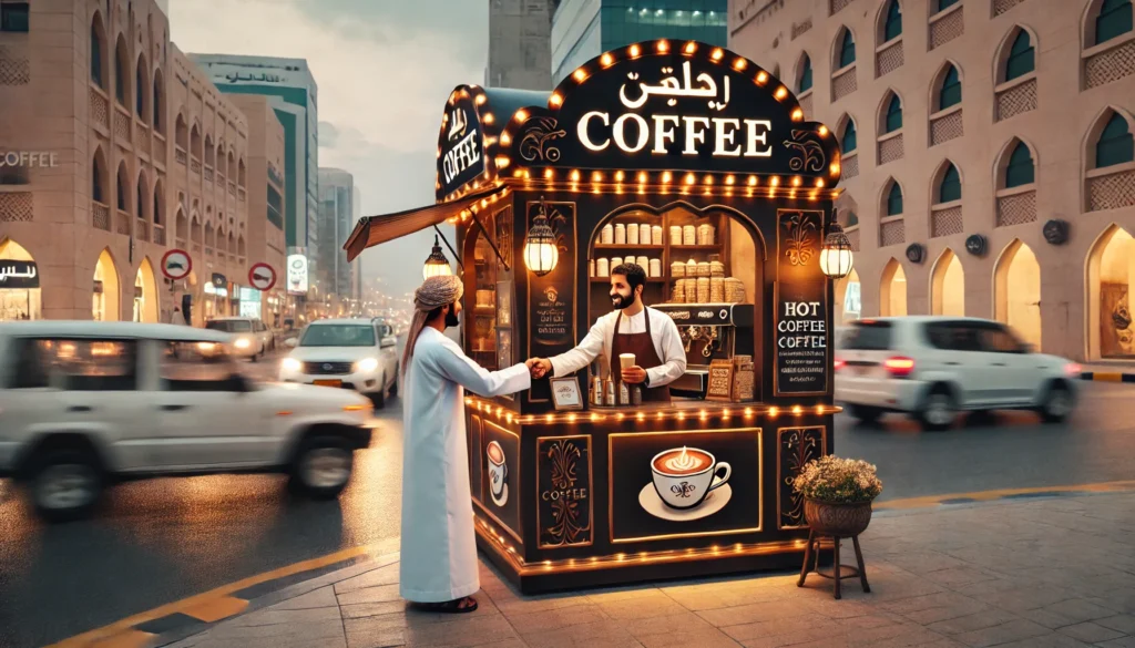 25 فكرة مشروع من أفضل مشاريع مربحة وناجحة في سلطنة عمان 2025 مشروع بيع القهوة والمشاريب الساخنة