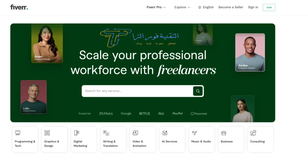 شرح موقع فايفر Fiverr: خطوات التسجيل والربح من العمل الحر 2025 خطوات التسجيل في موقع فايفر